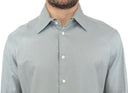 Elegance Unleashed Gray Casual Button-Front Shirt Ermanno Scervino