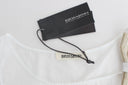Elegant White Bow-Detailed Sleeveless Top Ermanno Scervino