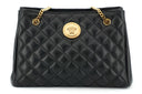 Elegante borsa tote trapuntata in pelle Nappa