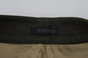 Elegant Tapered Green Wool-Blend Pants - Allure Absolue