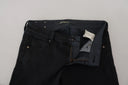 Chic Low Waist Black Skinny Jeans - Allure Absolue