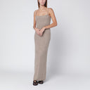 Vestido Fiona ALMADA LABEL em caxemira bege escovada