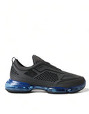 Elegant Men's Black Mesh Sneakers Prada
