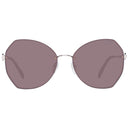 Occhiali da sole in metallo color oro rosa