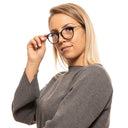 Óculos Designer Unissex Redondos com Aro Completo Chic