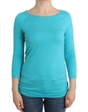 Elegant Blue Modal Blend Top Ermanno Scervino
