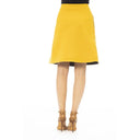 Yellow Wool Women Skirt - Allure Absolue