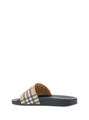 Brown Rubber Slides Sandals Burberry