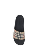 Brown Rubber Slides Sandals Burberry
