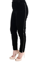 Chic Black Slim Fit Cropped Pants - Allure Absolue
