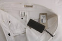 Chic White Slim Fit Cotton Pants - Allure Absolue
