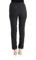 Chic Gray Casual Skinny Pants - Allure Absolue