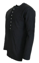 Black Cotton Linen Long Sleeves Pullover Sweater Dsquared²