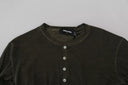 Gray Cotton Linen Long Sleeves Pullover Sweater Dsquared²