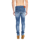 Blue Cotton Men's Distressed Jean - Allure Absolue