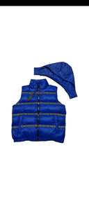 Elegant Black Logo Band Vest with Detachable Hood Versace