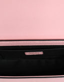 Pink Grainy Calf Leather Logo Crossbody Shoulder Bag Versace