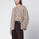 ALMADA LABEL Macy cardigan in beige organic cashmere