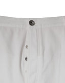 White Cotton Men Dress Tapered Pants - Allure Absolue