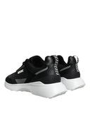 Black Canvas Quad Fabric Medusa Low Top Sneaker Shoes Versace