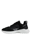 Black Canvas Quad Fabric Medusa Low Top Sneaker Shoes Versace