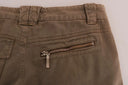 Chic Brown Casual Cotton Pants - Allure Absolue