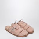 Zapatilla tipo mule de nailon rosa Moncler Mon Pocket