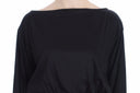 Elegant Black Silk Blend Shift Dress Versace Jeans