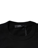 Black Medusa Embroidery Crew Neck Pullover Sweater Versace
