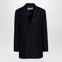 Valentino Navy blue double-breasted jacket Toile Iconographe
