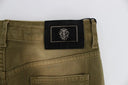 Green Slim Fit Cotton Stretch Jeans Cavalli