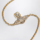 Vivienne Westwood Gold Orb Logo-Armband mit Kristallen