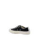 Black Rubber Low Top Sneakers