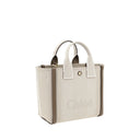 Beige Cotton Shoulder Bag