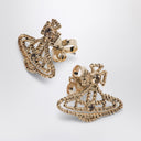 Brincos com logo de orbe dourado Vivienne Westwood