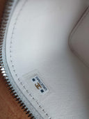 White Matelasse Lambskin Gold Chain Shoulder Vanity Mirror Chanel