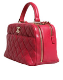 Pink Seal Matelasse Chain CC Lamb Skin Leather Bag Chanel