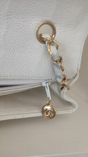 White Medium Classic DIANA Shoulder Bag Gold Plated Purse Chanel