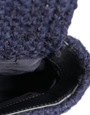 Dark Blue Medium Flap Tweed CC Gold Gray Chain Shoulder Bag Chanel