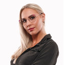 Óculos de Metal Rose Gold e Plástico (Armações)