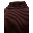 Elegant Viscose Brown Dress - Allure Absolue