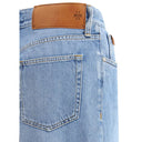 Jeans di cotone denim azzurro chiaro