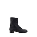 Black Camel Hair  Flat Boots