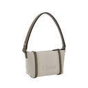 Beige Cotton Shoulder Bag