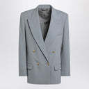 Stella McCartney Veste croisée en laine gris clair