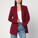 Blazer de abotoamento simples Stella McCartney em lã jazzberry