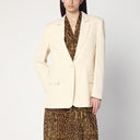 Blazer de abotoamento simples Stella McCartney na cor manteiga