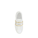 Weiße Kalbsleder Bos Taurus Low-Top-Sneaker