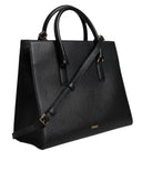 Black Large Leather Top Handle Shoulder Crossbody Bag Versace