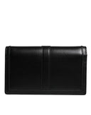 Black Calfskin Leather Chain Strap Shoulder Crossbody Bag Versace